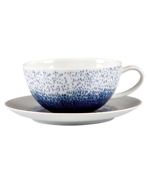 Chávena de Chá e Pires Blue Rain 1
