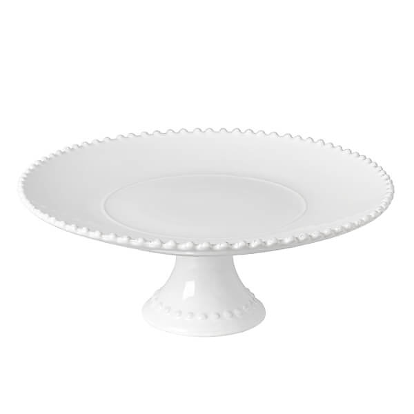 Prato com pé Pearl 33cm Costa Nova Branco-1