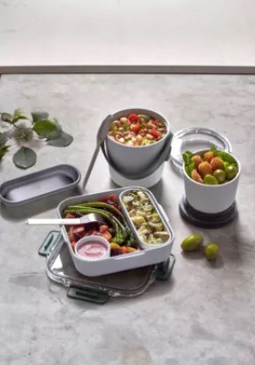 Porta-Alimentos Duplo Olive-5