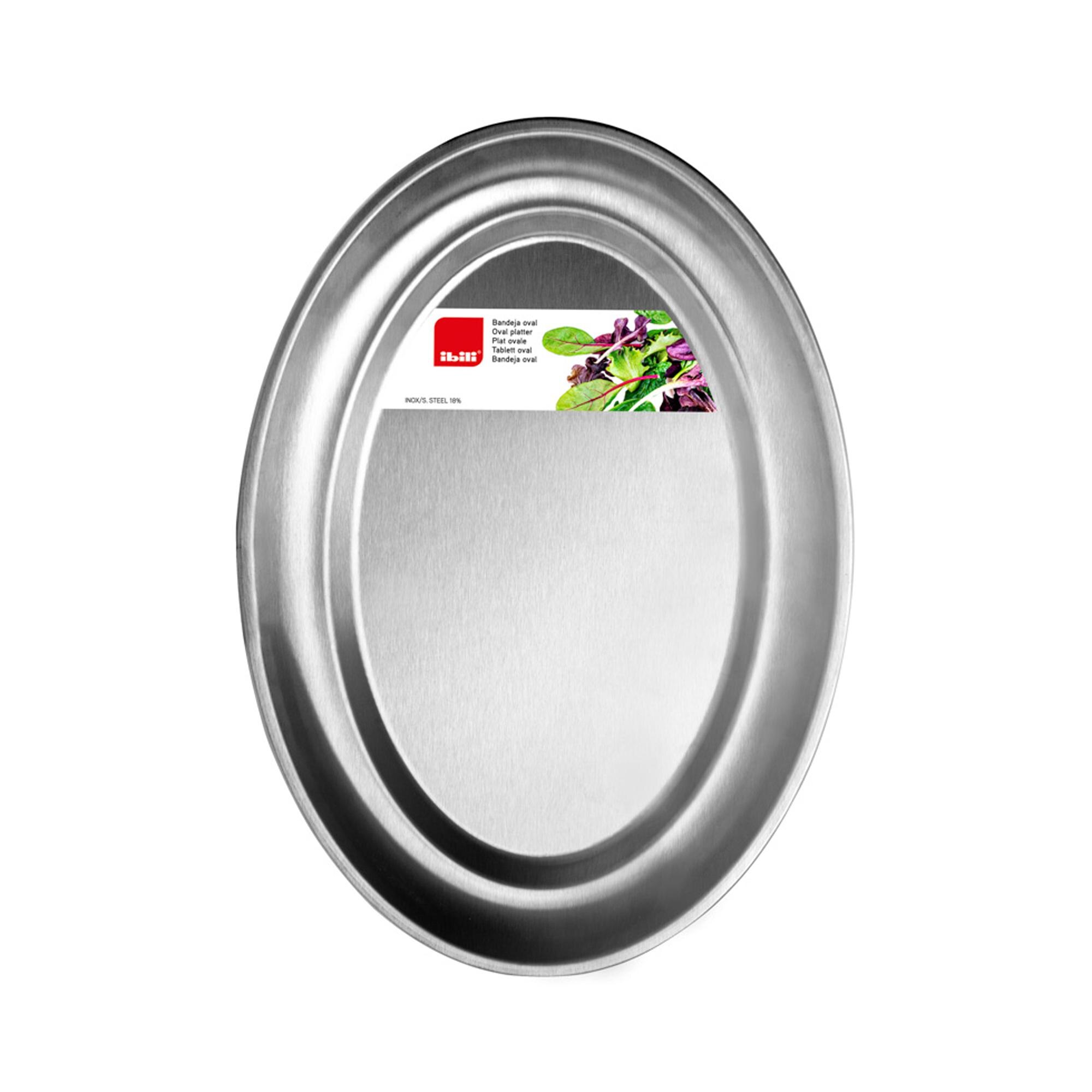 Tabuleiro Oval de Aço Inoxidável 2