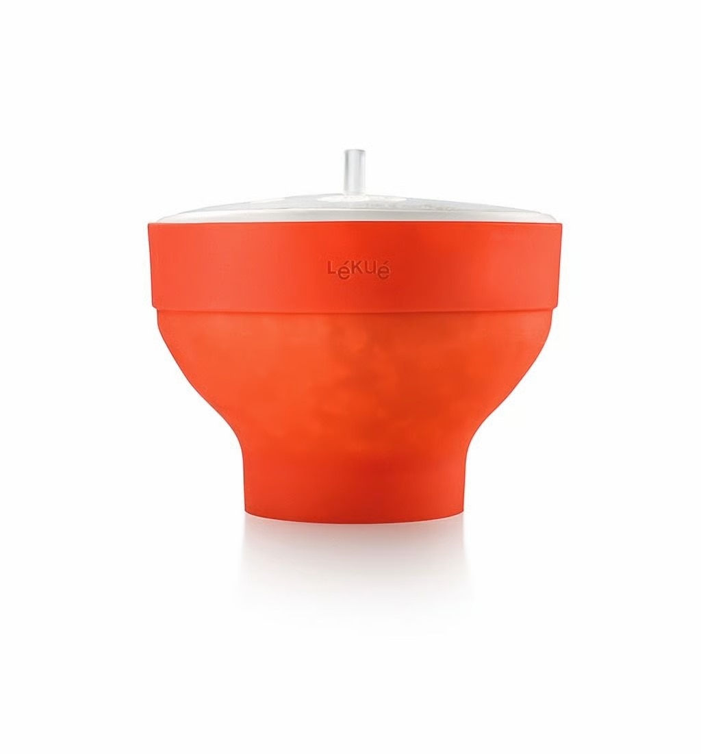 Recipiente para Fazer Pipocas Vermelho-1