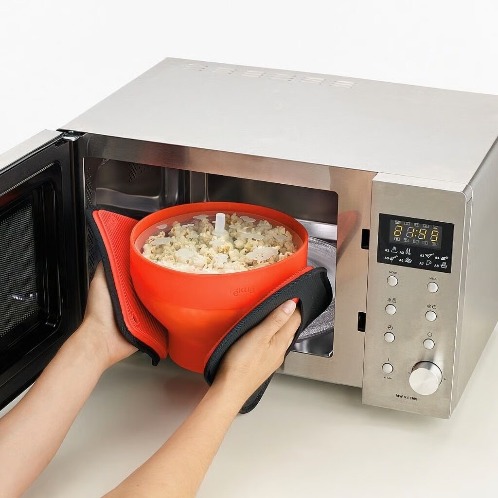 Recipiente para Fazer Pipocas Vermelho-3