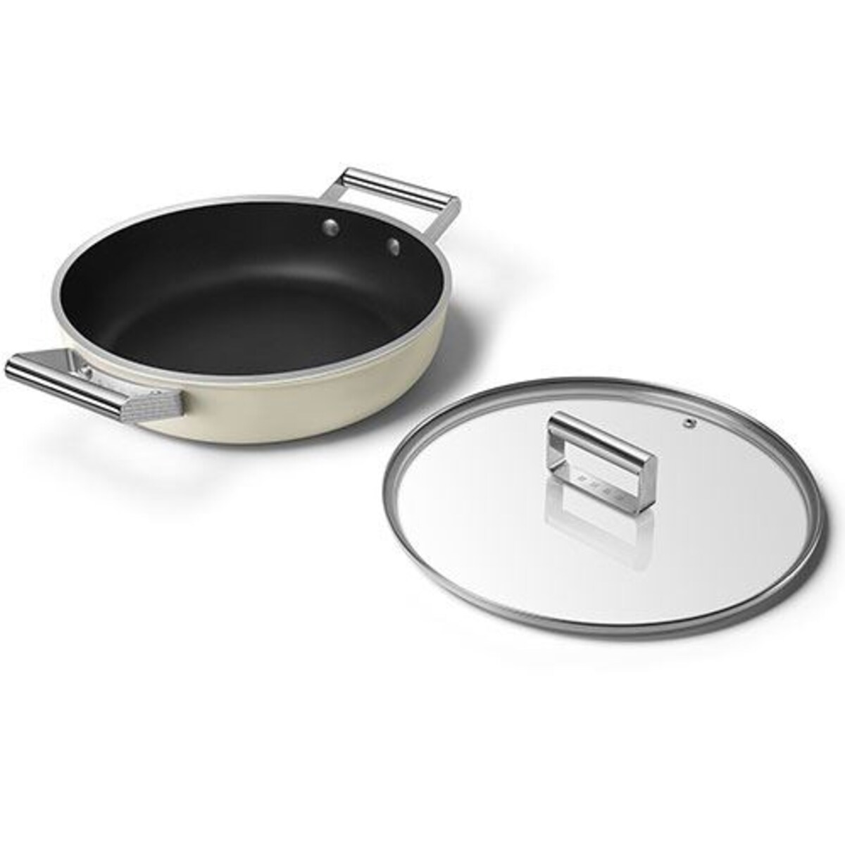 Panela Baixa Antiaderente Creme-5