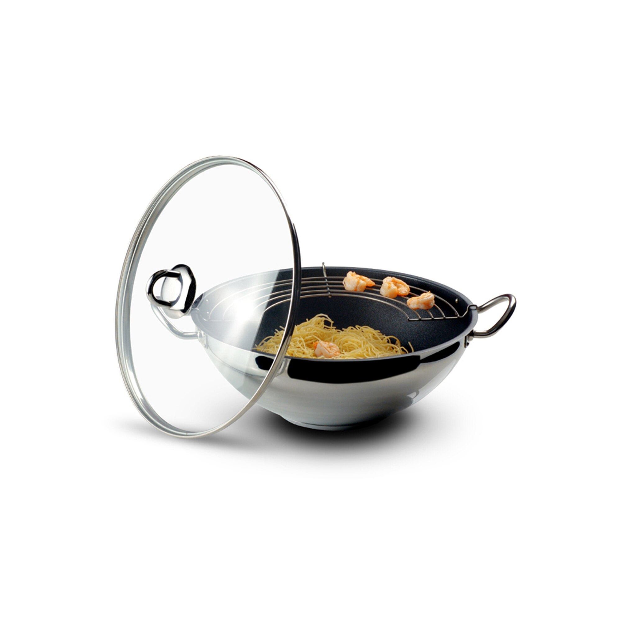 Wok com asas anti-aderente + Grelha 28cm Nautilus Silampos 2