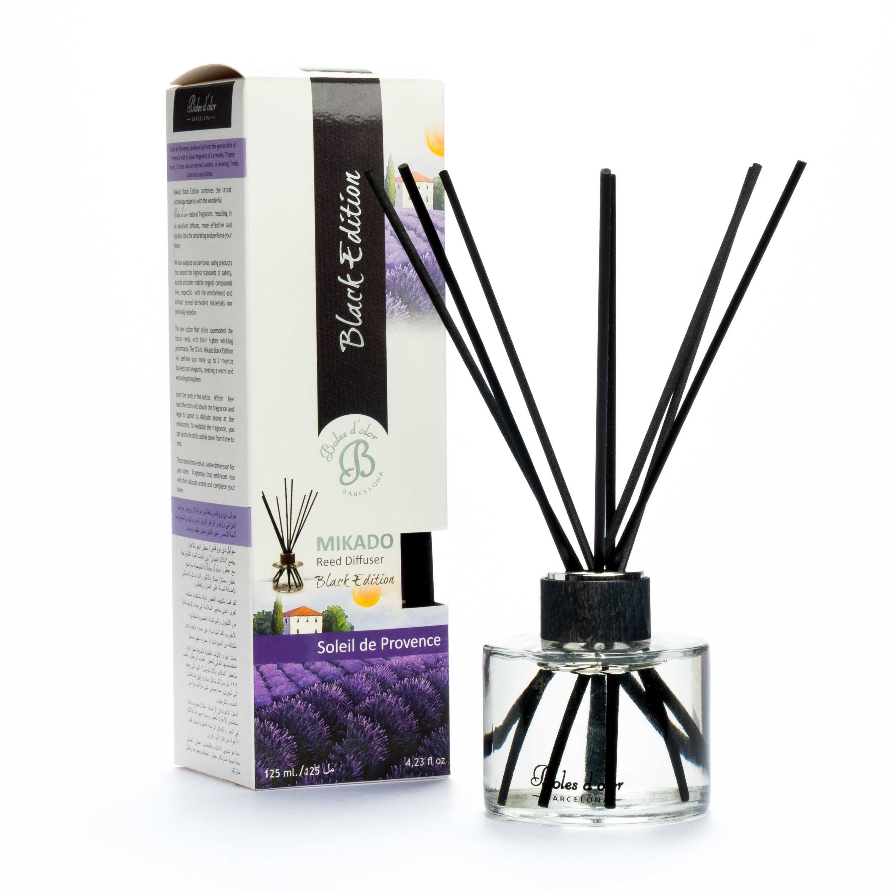 Difusor Mikado com Varetas Black Edition Soleil de Provence -200 ml 1