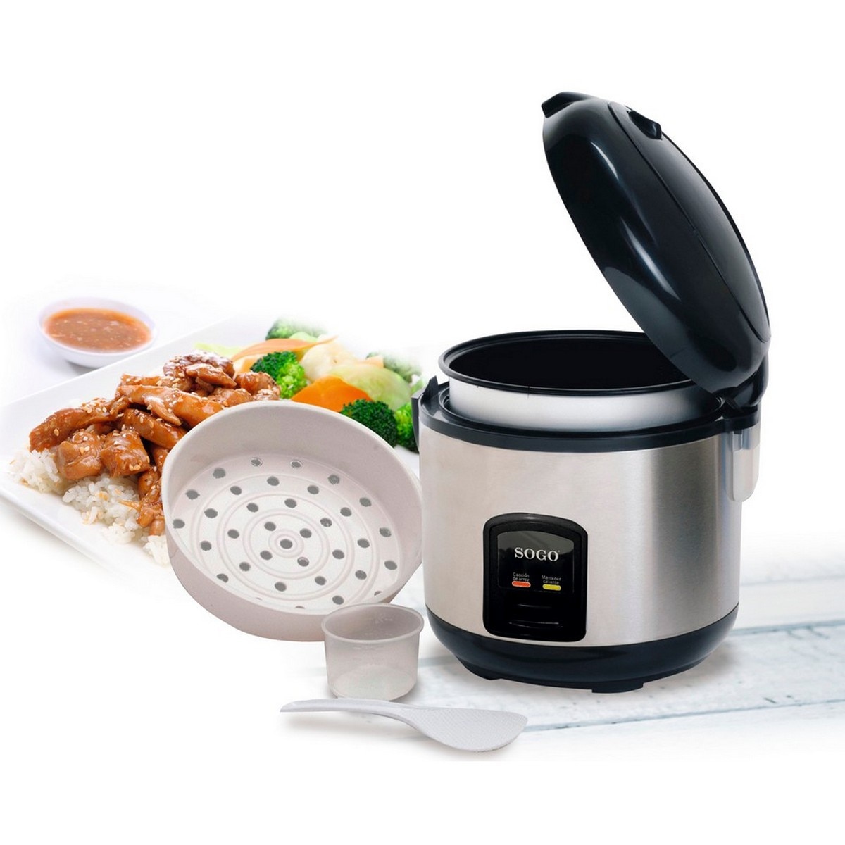 Arrozeira Elétrica Sogo ARROZ-10085 de 700 W e Capacidade de 1,8 Litros - 10 Porções - Inox Inox-2