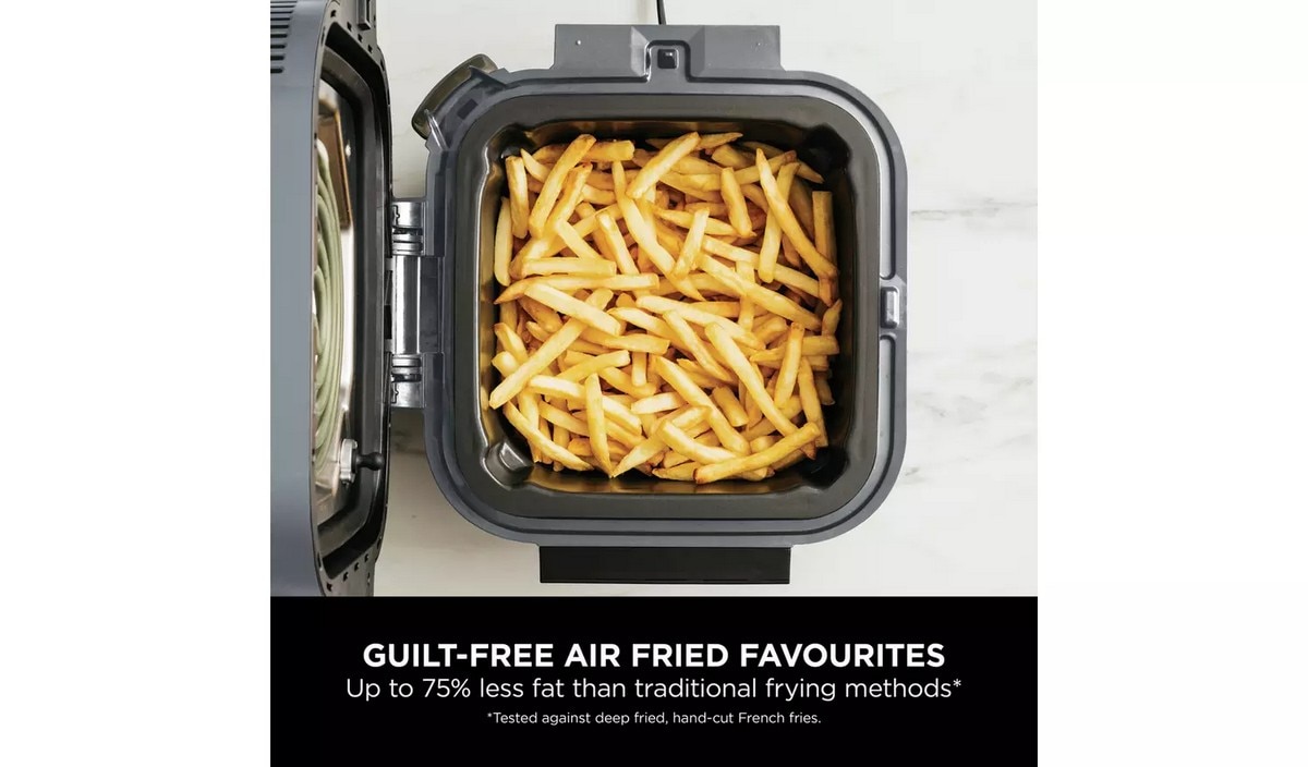 Panela Elétrica Multifunções e Fritadeira Air Fryer Ninja ON400EU Speedi de 1760 W e de 5,7 Litros - Revestimento Cerâmico Antiaderente Cinzento Cinzento-7