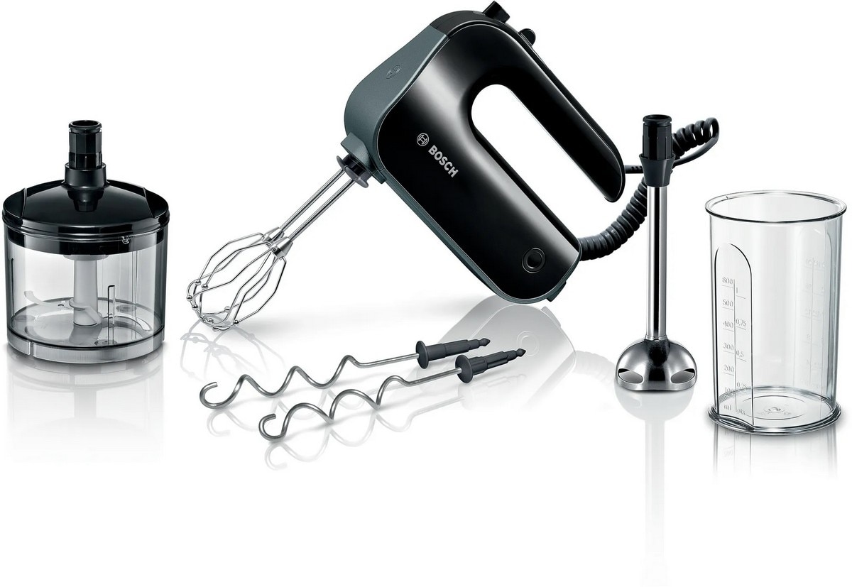 Batedeira Bosch MFQ4 de 850 W com Acessórios - Preto Preto-1
