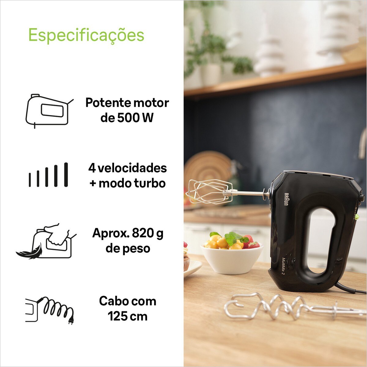 Batedeira Braun Multimix 2 HM 2110 de 550 W - Preto Preto-3