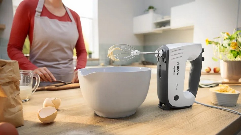 Batedeira com Taça Bosch ErgoMixx MFQ37490 de 750 W - Branco e Cinzento Branco-3