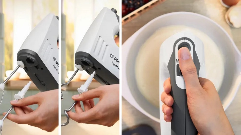 Batedeira com Taça Bosch ErgoMixx MFQ37490 de 750 W - Branco e Cinzento Branco-5