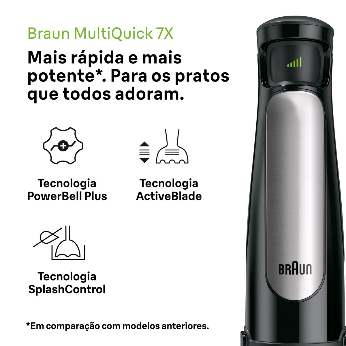 Varinha Mágica Braun MultiQuick 7 MQ7045X de 1000 W com Acessórios - Preto e Inox 3