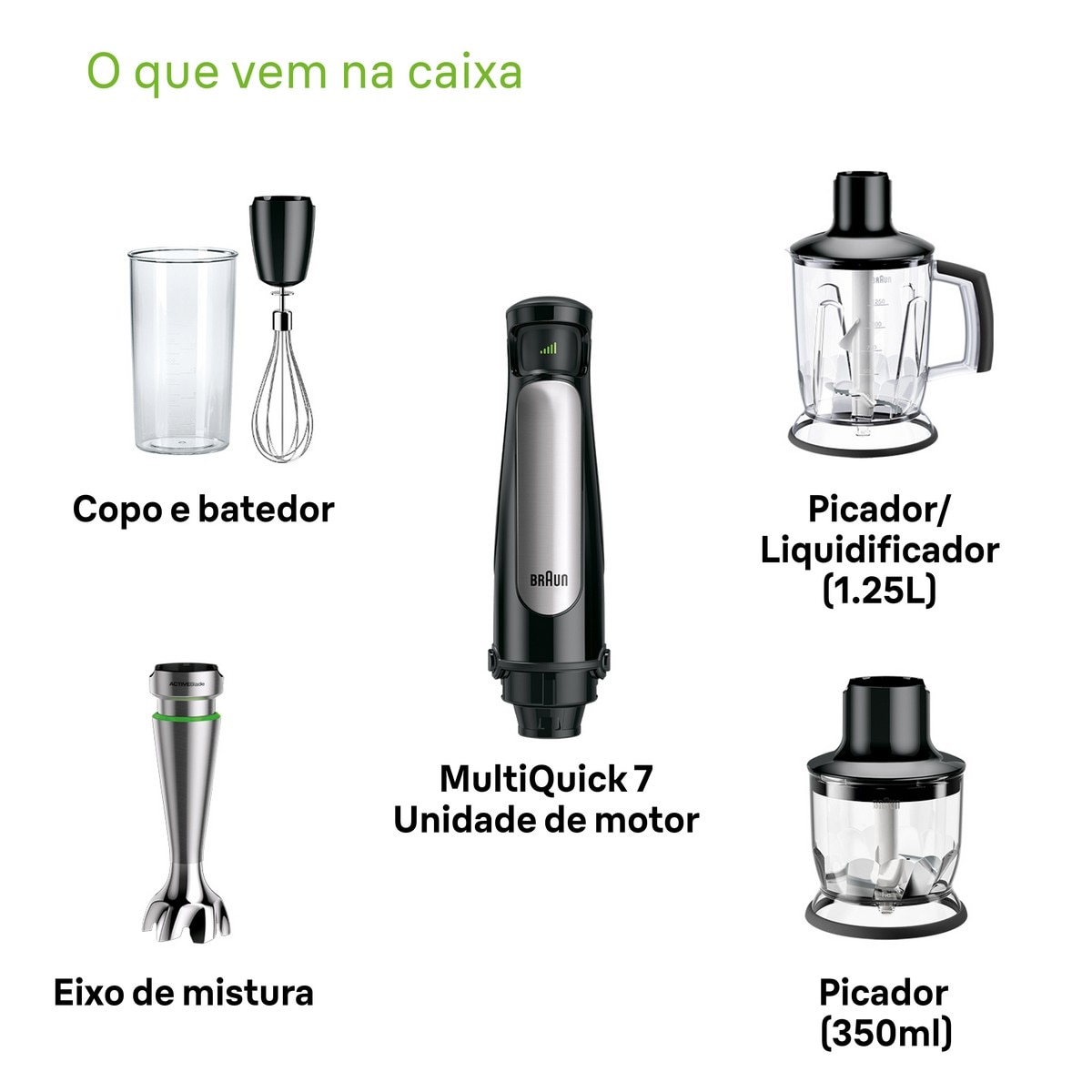 Varinha Mágica Braun MultiQuick 7 MQ7045X de 1000 W com Acessórios - Preto e Inox 8