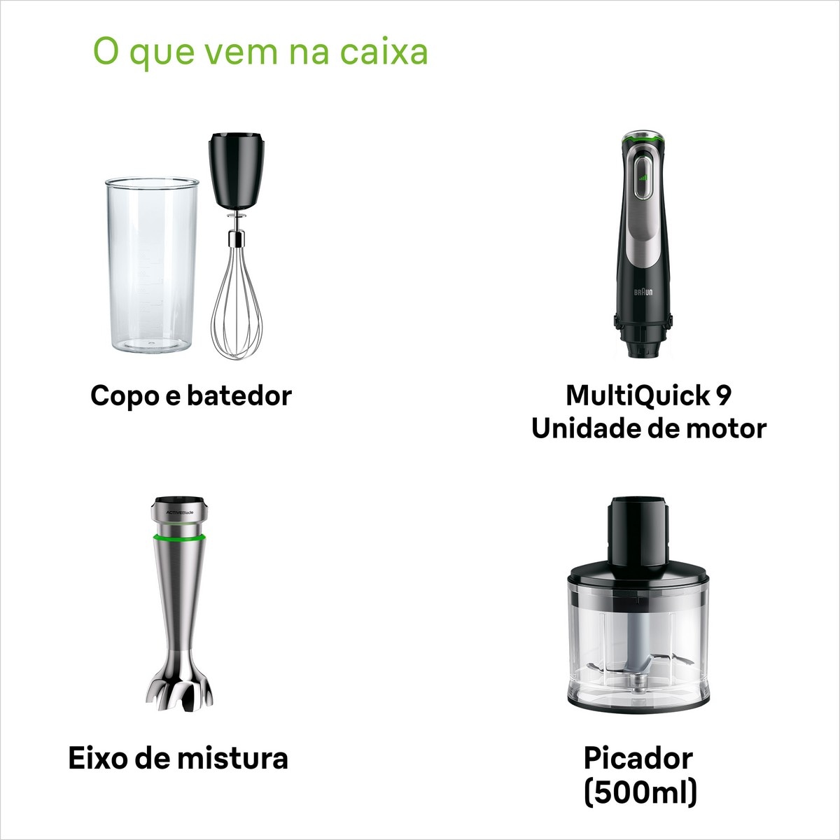 Varinha Mágica Braun MultiQuick 9 MQ 9135XI SmartSpeed Avançado de 1200 W com Acessórios - Preto Preto-8