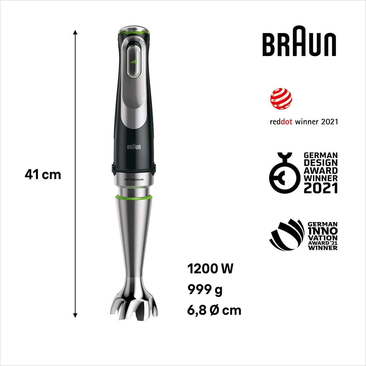 Varinha Mágica Braun MQ9147X MultiQuick 9 com Acessórios, de 1200 W - Preto Preto-4