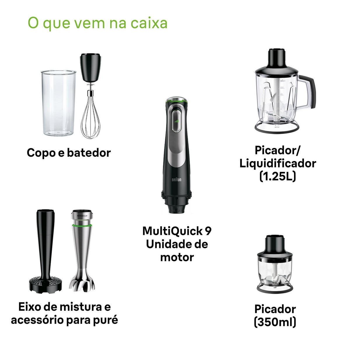 Varinha Mágica Braun MQ9147X MultiQuick 9 com Acessórios, de 1200 W - Preto Preto-8