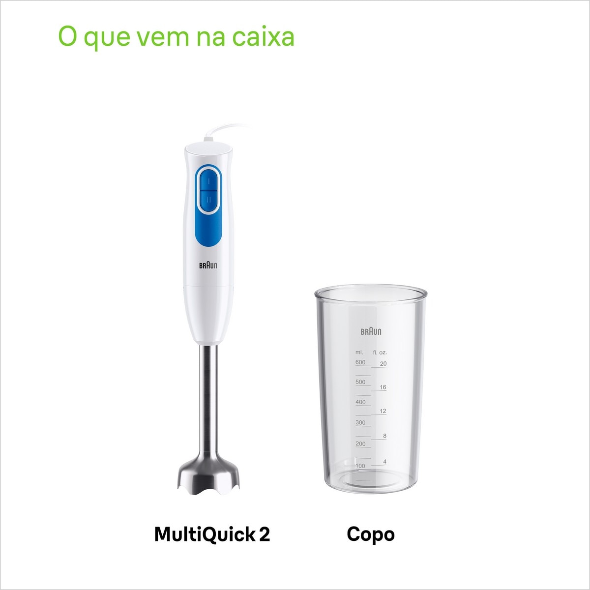 Varinha Mágica Braun MultiQuick 2 MQ20.001MWH de 600 W - Branco Branco-8