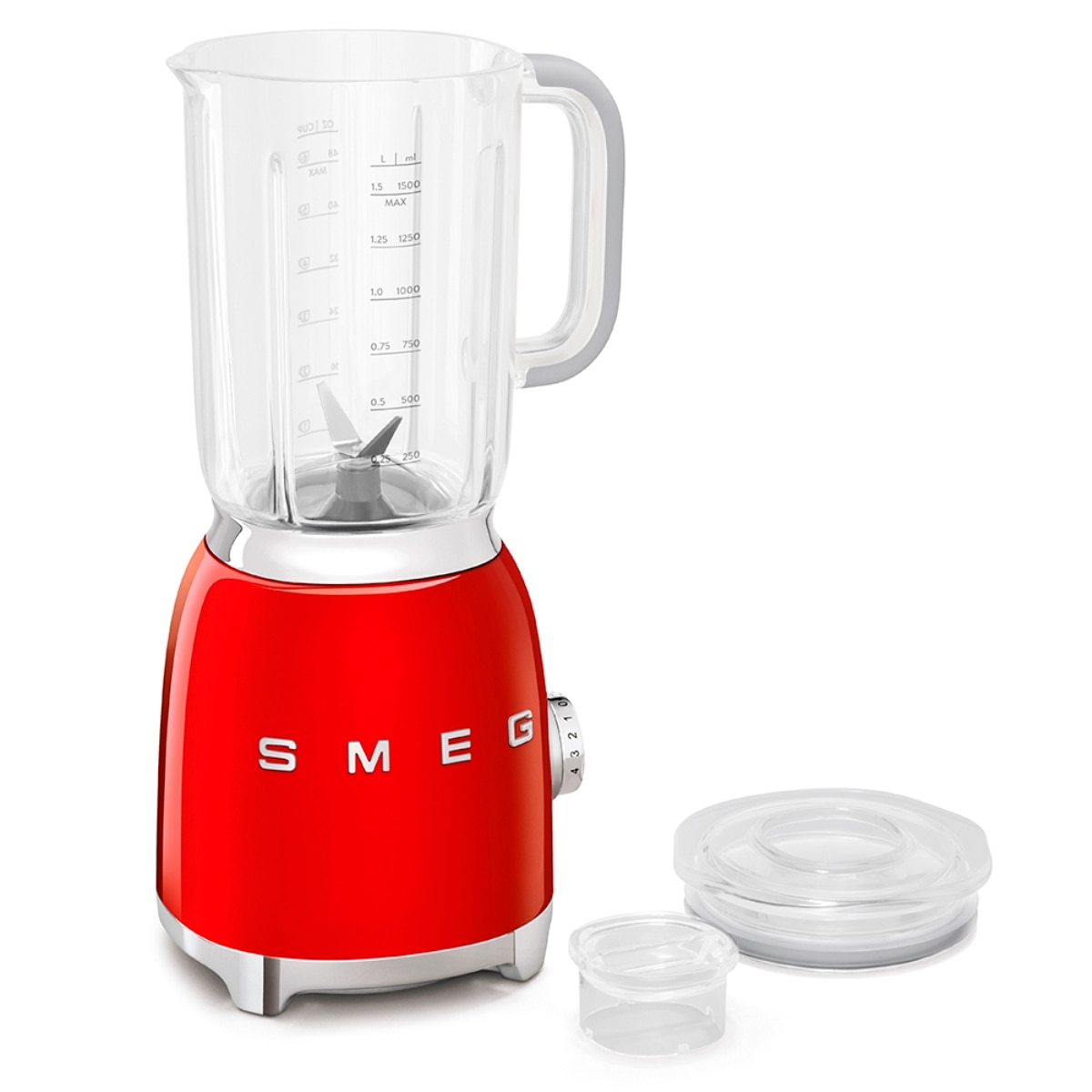 Liquidificador Smeg Anni 50 BLF01RDEU de 1,5 L e 800 W - Vermelho Polido Vermelho-4