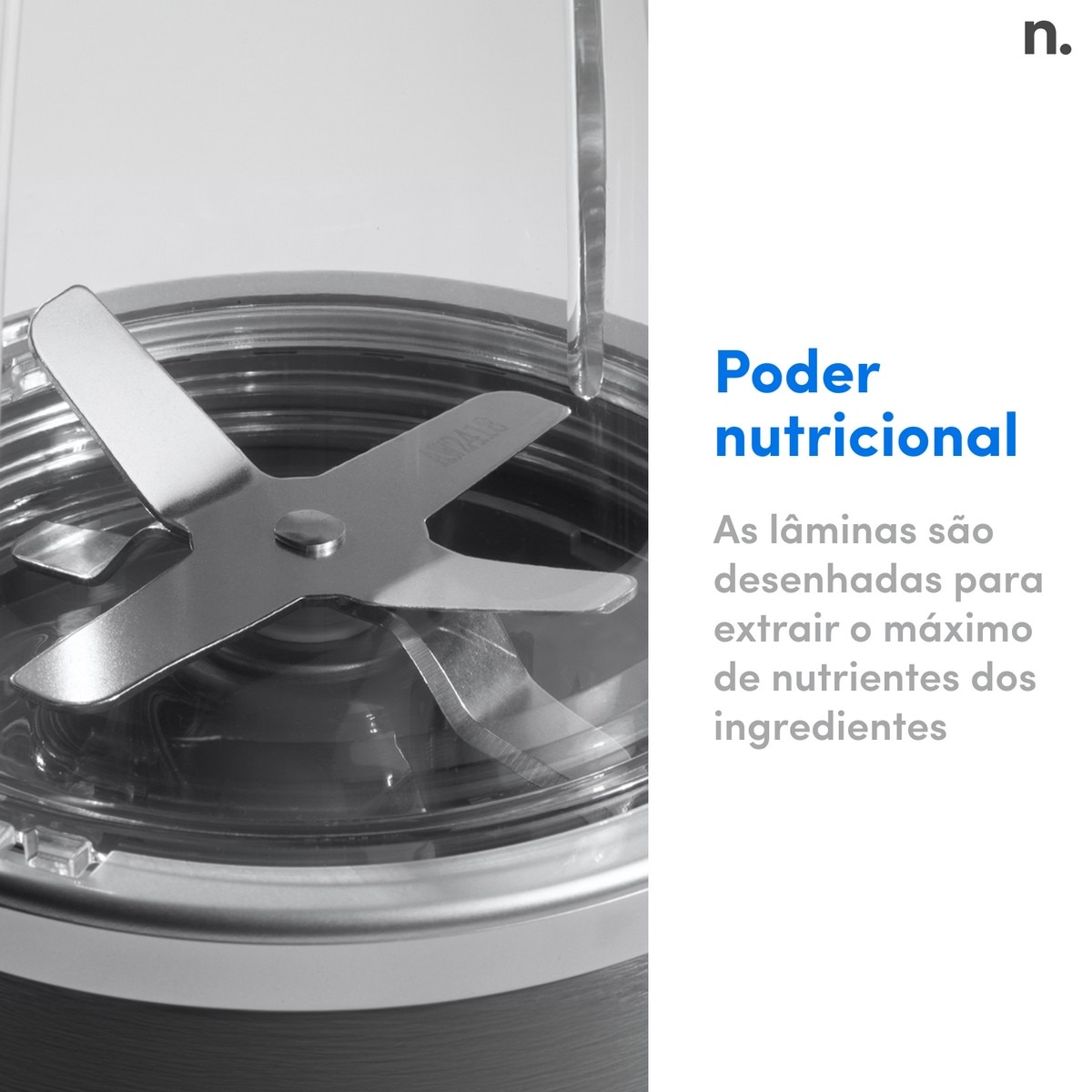 Liquidificador Nutribullet + Personal Blender Original 600 NB606DG de 600 W e Capacidade de 700 ml - Cinzento Escuro Cinzento-escuro-6