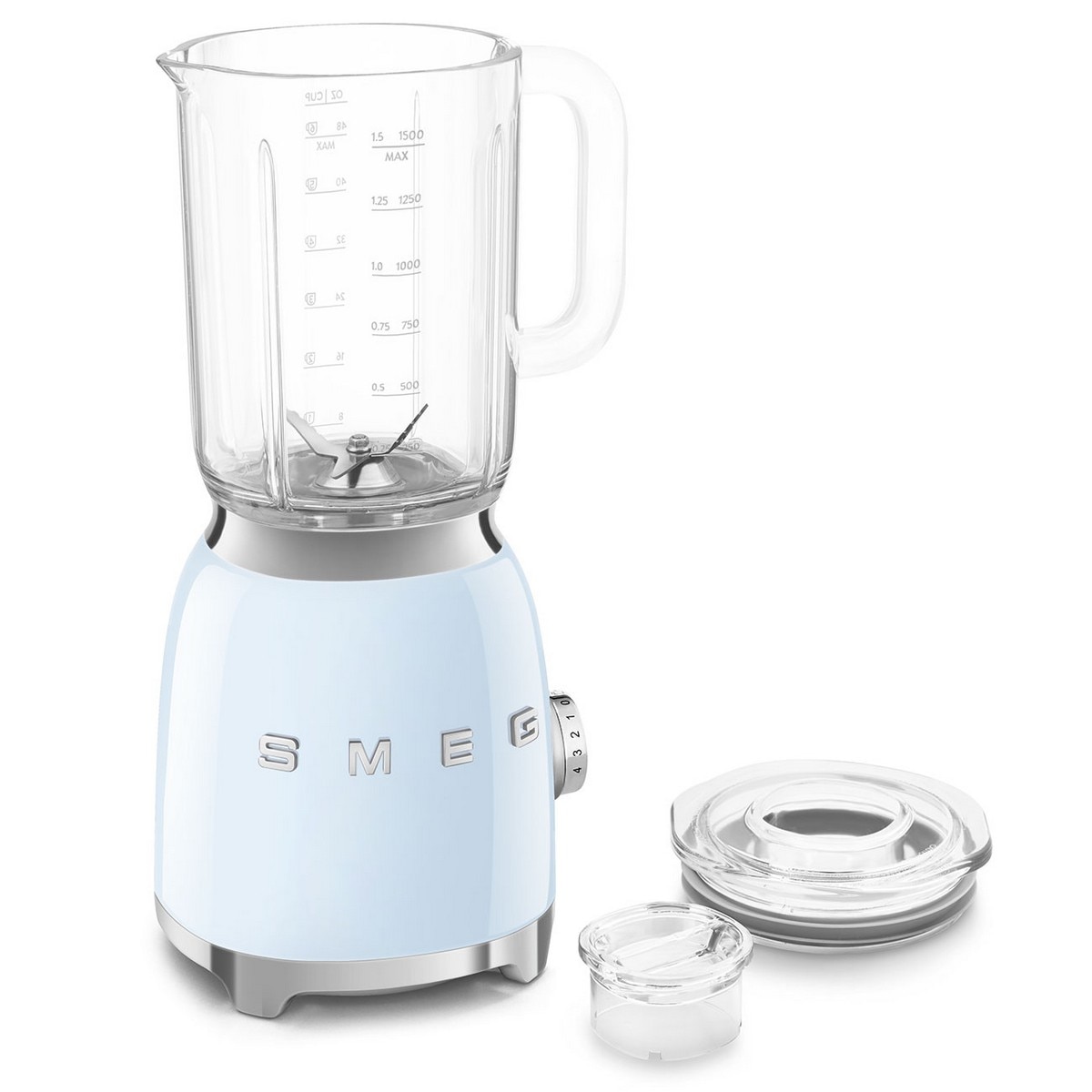 Liquidificador Smeg Anni 50 BLF03PBEU de 800 W e de 1,5 Litros - Azul Céu Polido Azul Céu-3