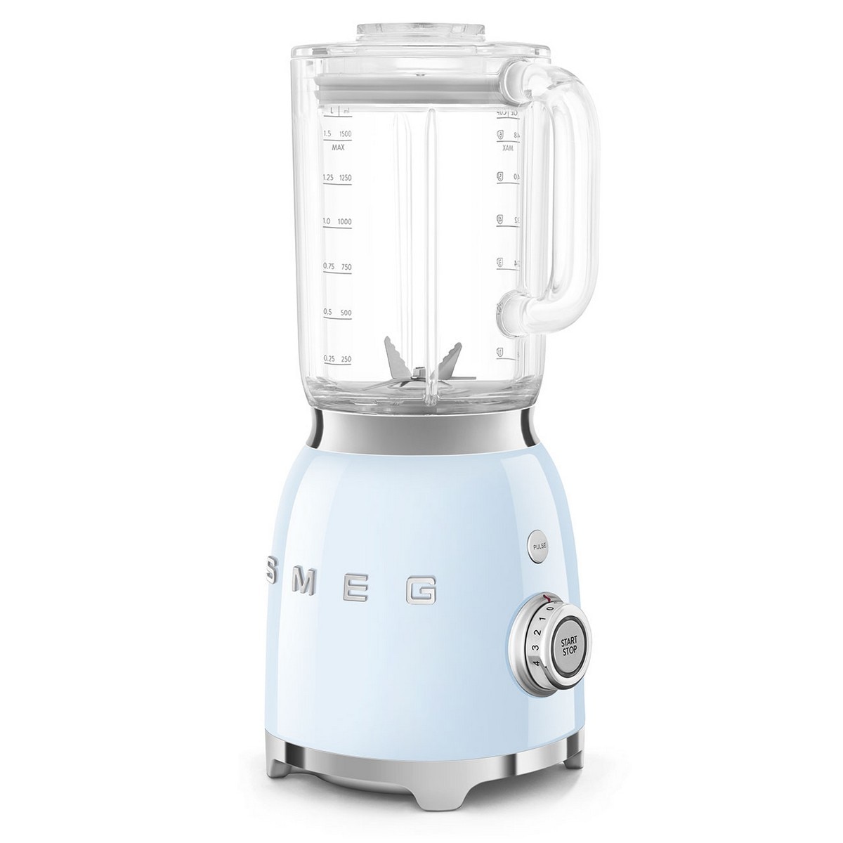 Liquidificador Smeg Anni 50 BLF03PBEU de 800 W e de 1,5 Litros - Azul Céu Polido Azul Céu-4