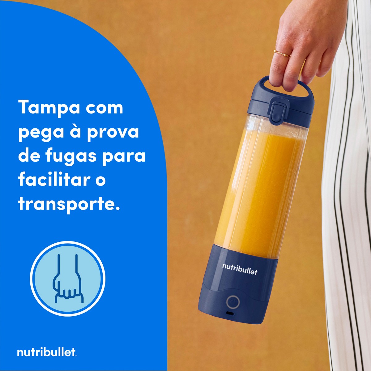 Liquidificador Nutribullet NBP003NBL Portátill de 0,475 Litros - Azul Navy-5