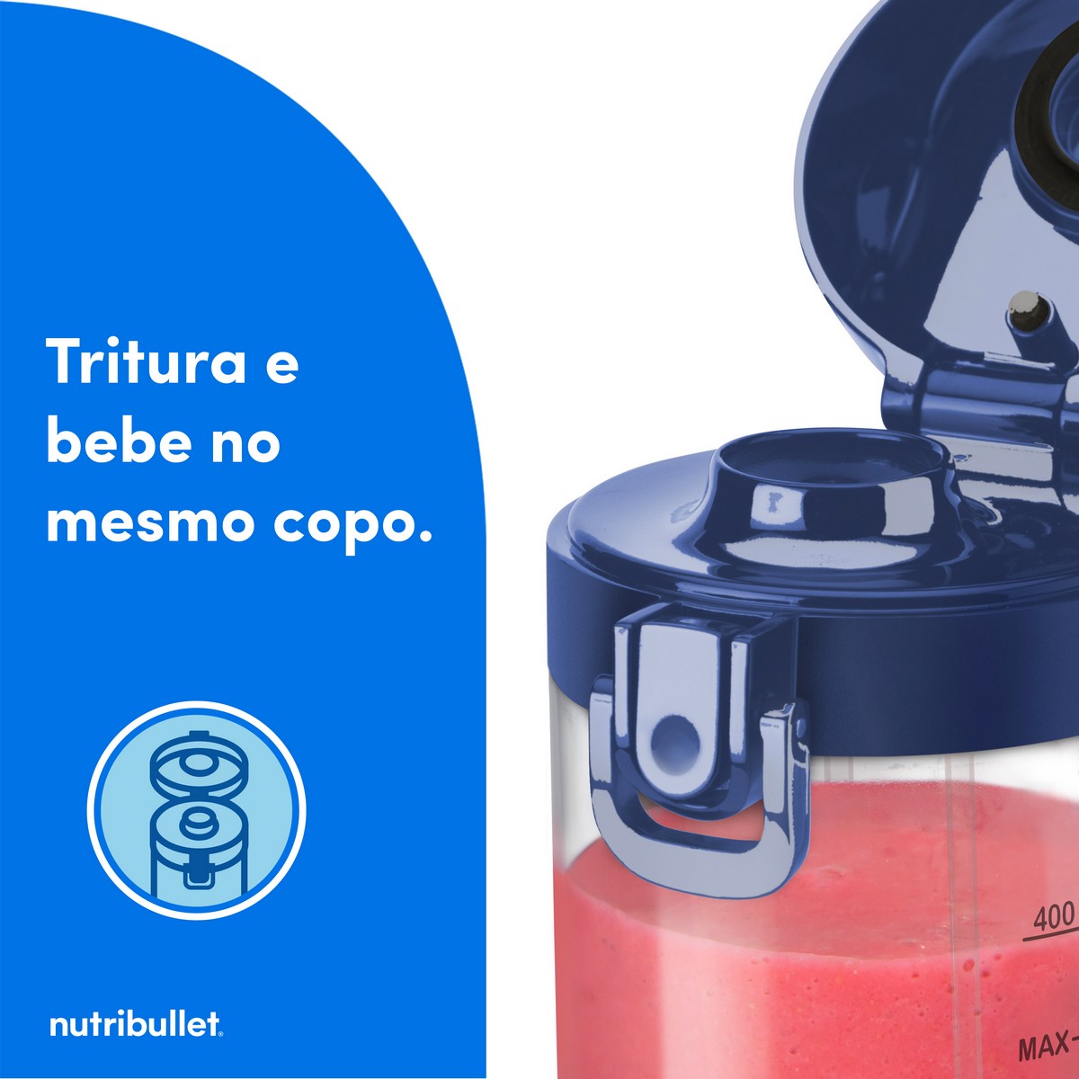 Liquidificador Nutribullet NBP003NBL Portátill de 0,475 Litros - Azul Navy-6