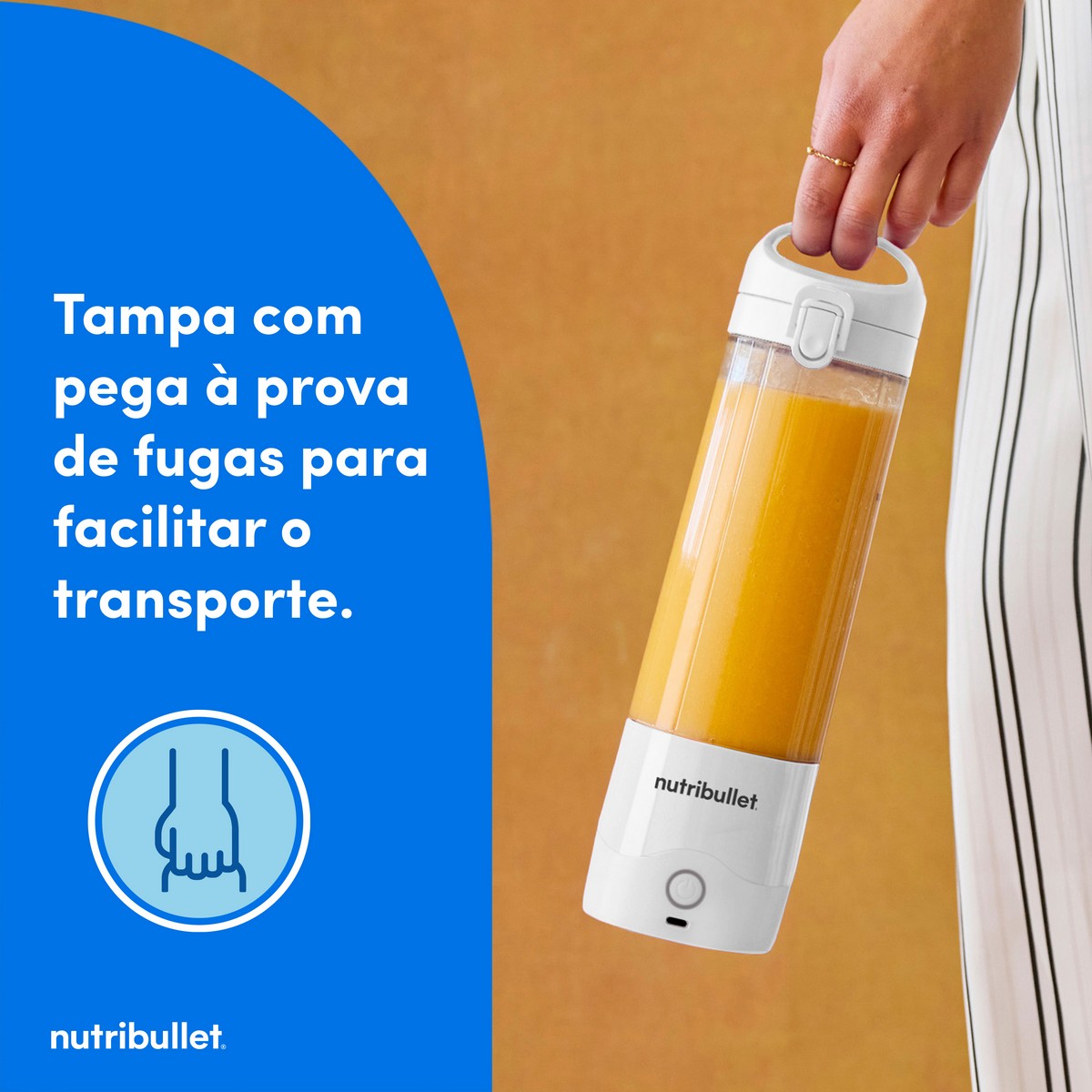 Liquidificador Nutribullet NBP003W Portátil de 0,475 Litros - Branco Branco-5