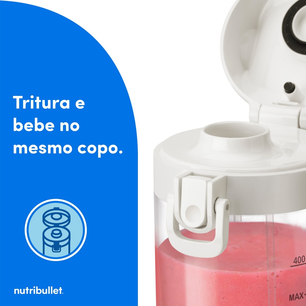 Liquidificador Nutribullet NBP003W Portátil de 0,475 Litros - Branco Branco-6