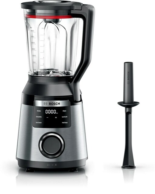 Imagem 0 de Liquidificador Bosch Serie 6 MMB6762M VitaPower de 1800 W e de 2 Litros - Preto e Inox