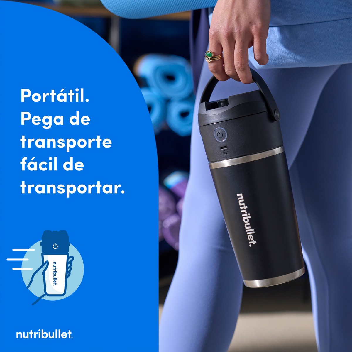 Liquidificador Portátil Nutribullet Flip NBP016B - Preto Preto-6