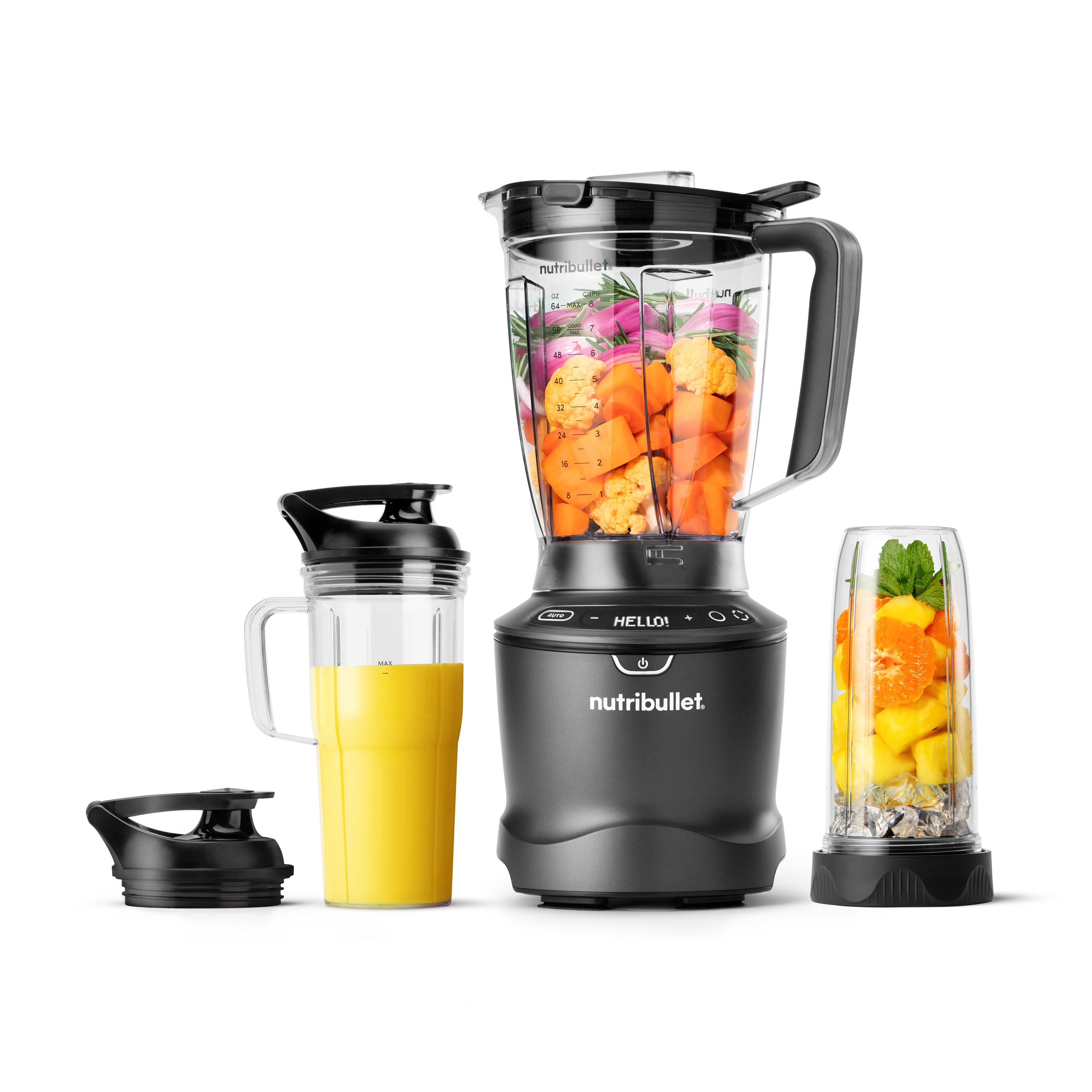 Imagem 0 de Liquidificador Nutribullet NBF550DG SmartSense Combo de 1500 W e de 1,89 Litros - Cinzento