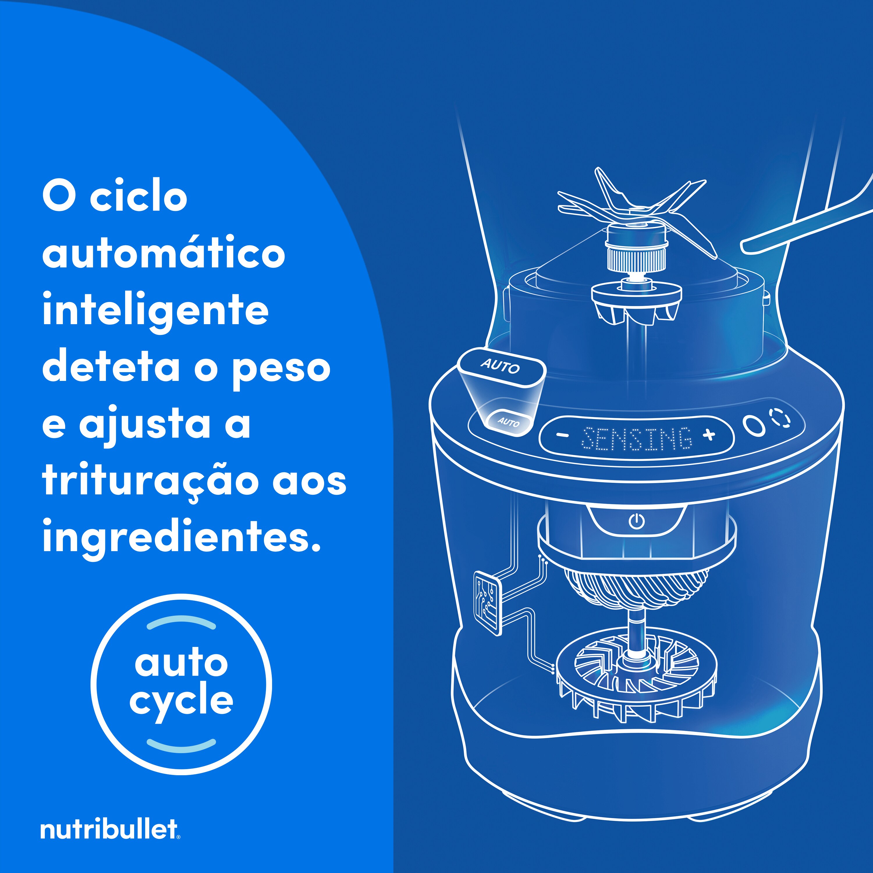 Liquidificador Nutribullet NBF550DG SmartSense Combo de 1500 W e de 1,89 Litros - Cinzento Cinzento-4
