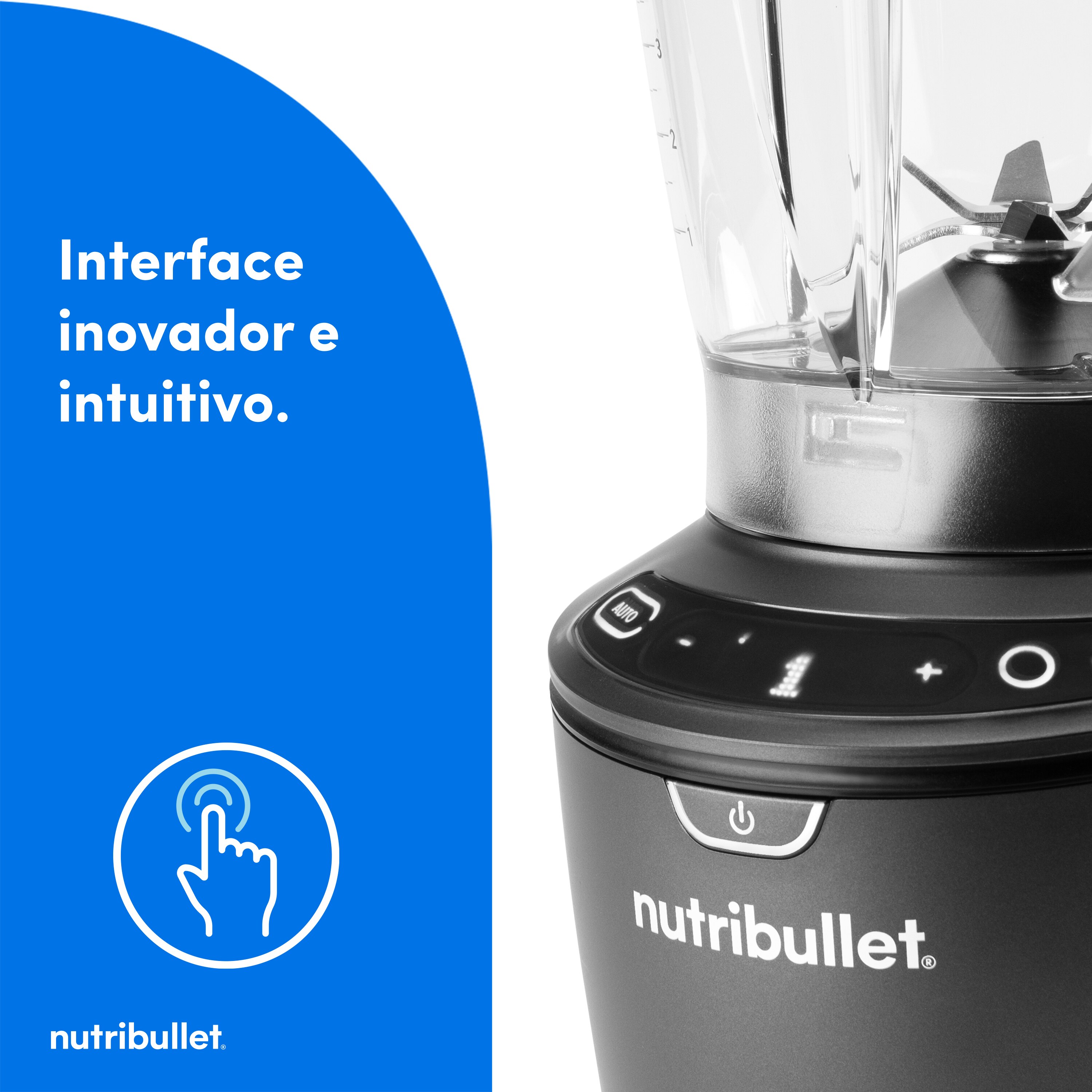 Liquidificador Nutribullet NBF550DG SmartSense Combo de 1500 W e de 1,89 Litros - Cinzento Cinzento-7