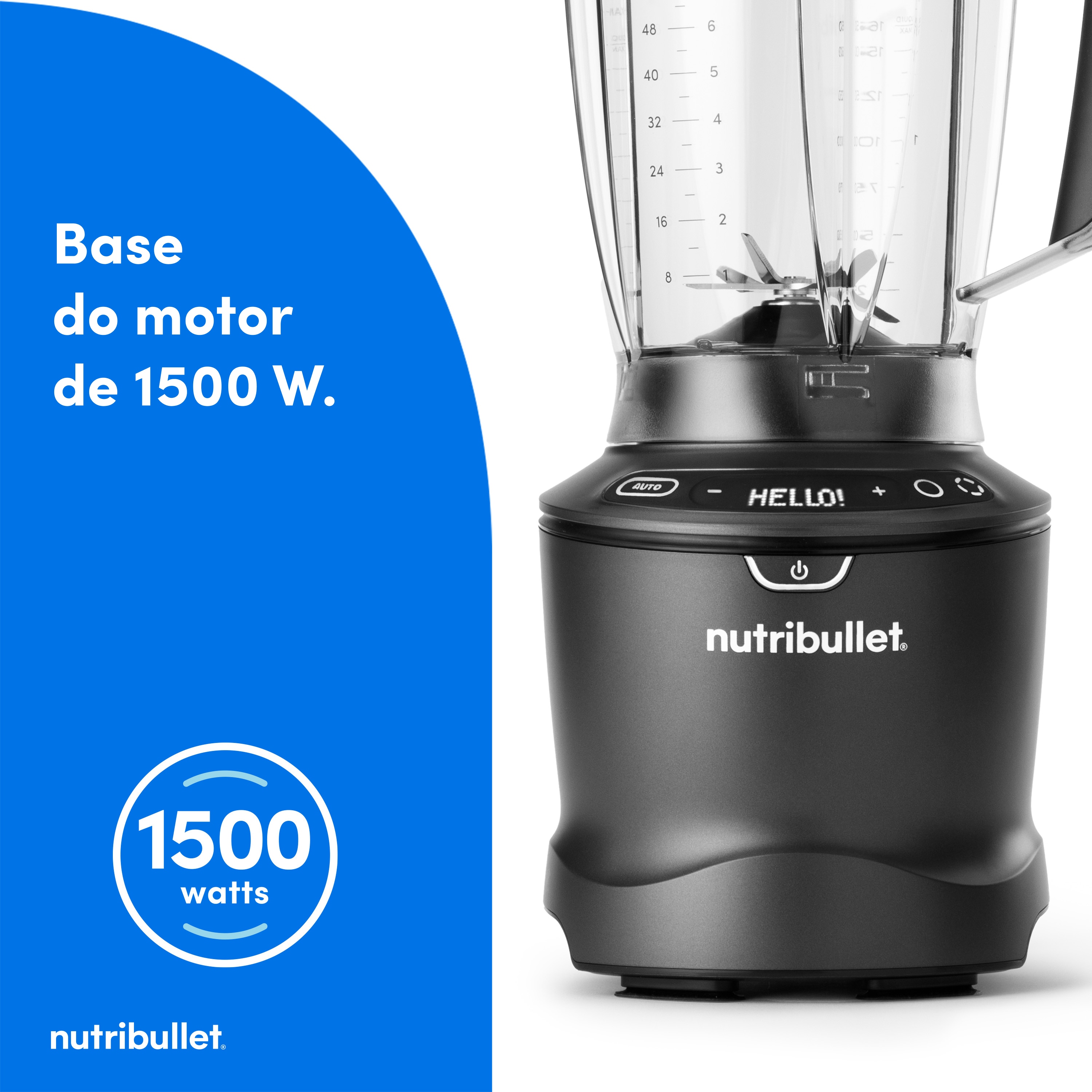 Liquidificador Nutribullet NBF550DG SmartSense Combo de 1500 W e de 1,89 Litros - Cinzento Cinzento-11