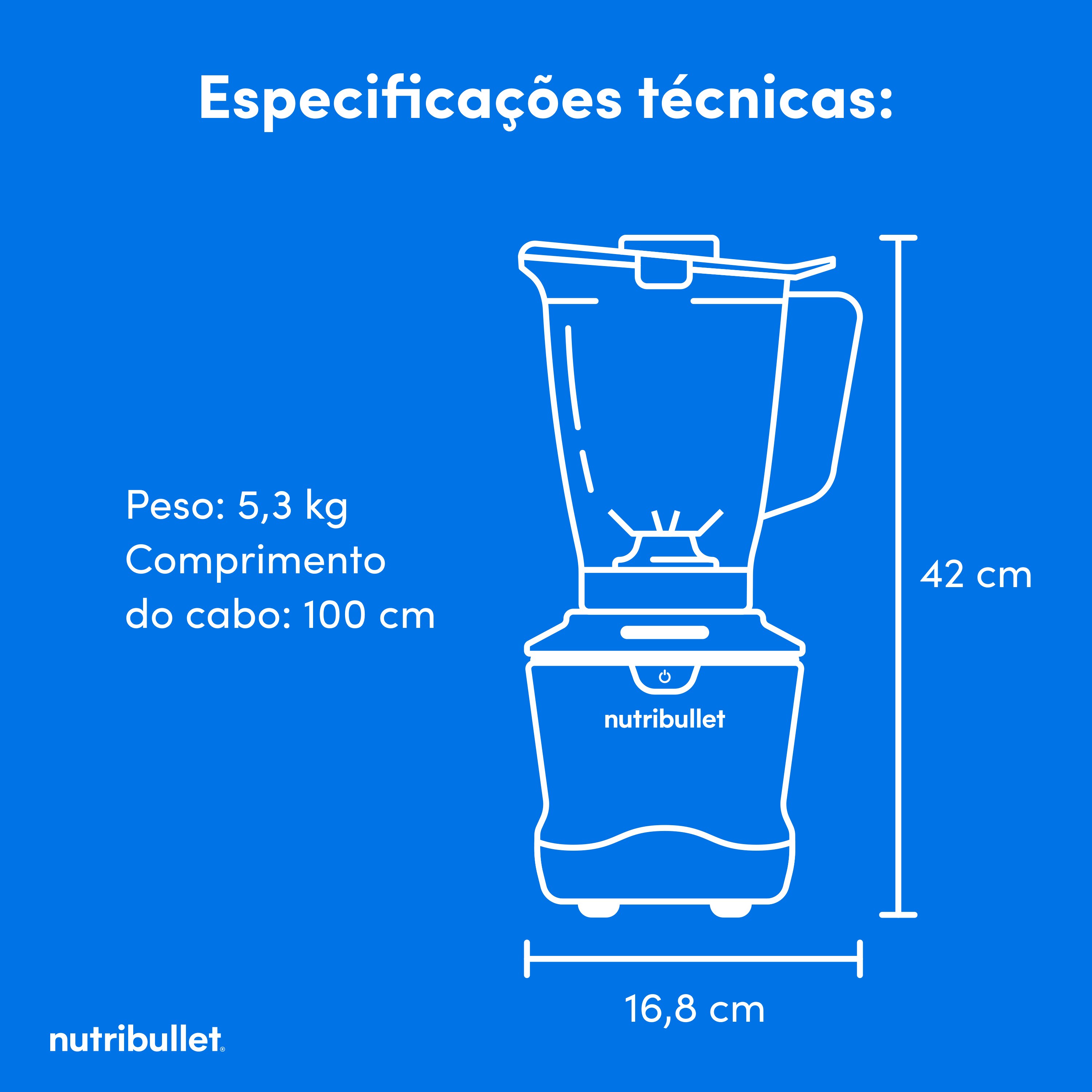 Liquidificador Nutribullet NBF550DG SmartSense Combo de 1500 W e de 1,89 Litros - Cinzento Cinzento-13
