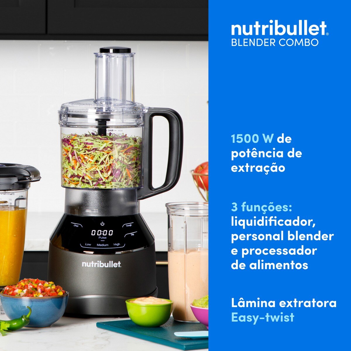 Liquidificador Nutribullet Triple Prep System NBF580B 3