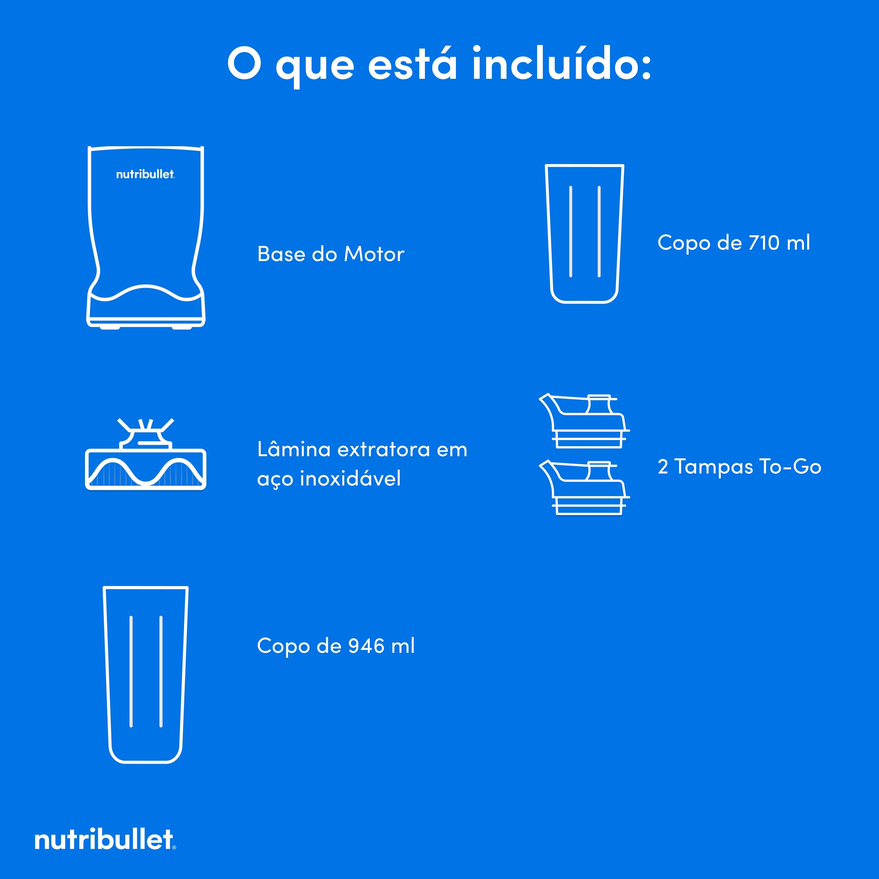 Liquidificador Nutribullet NBT1006MW Turbo 1000 - Branco Mate Branco mate-9