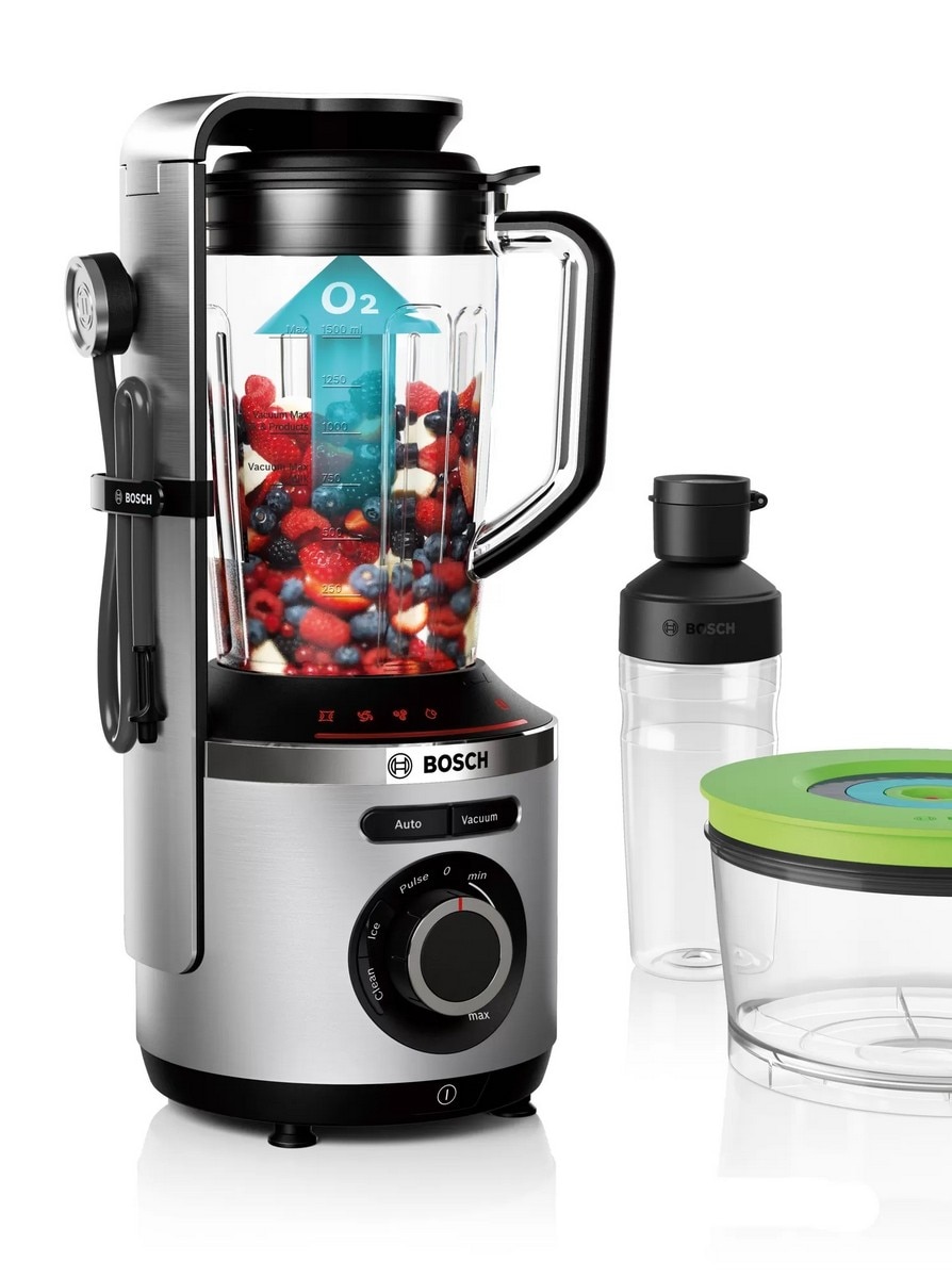 Liquidificador a Vácuo Bosch Serie 8 MMBV625M VitaPower de 1000 W e de 1,5 Litros - Prateado Prateado-3