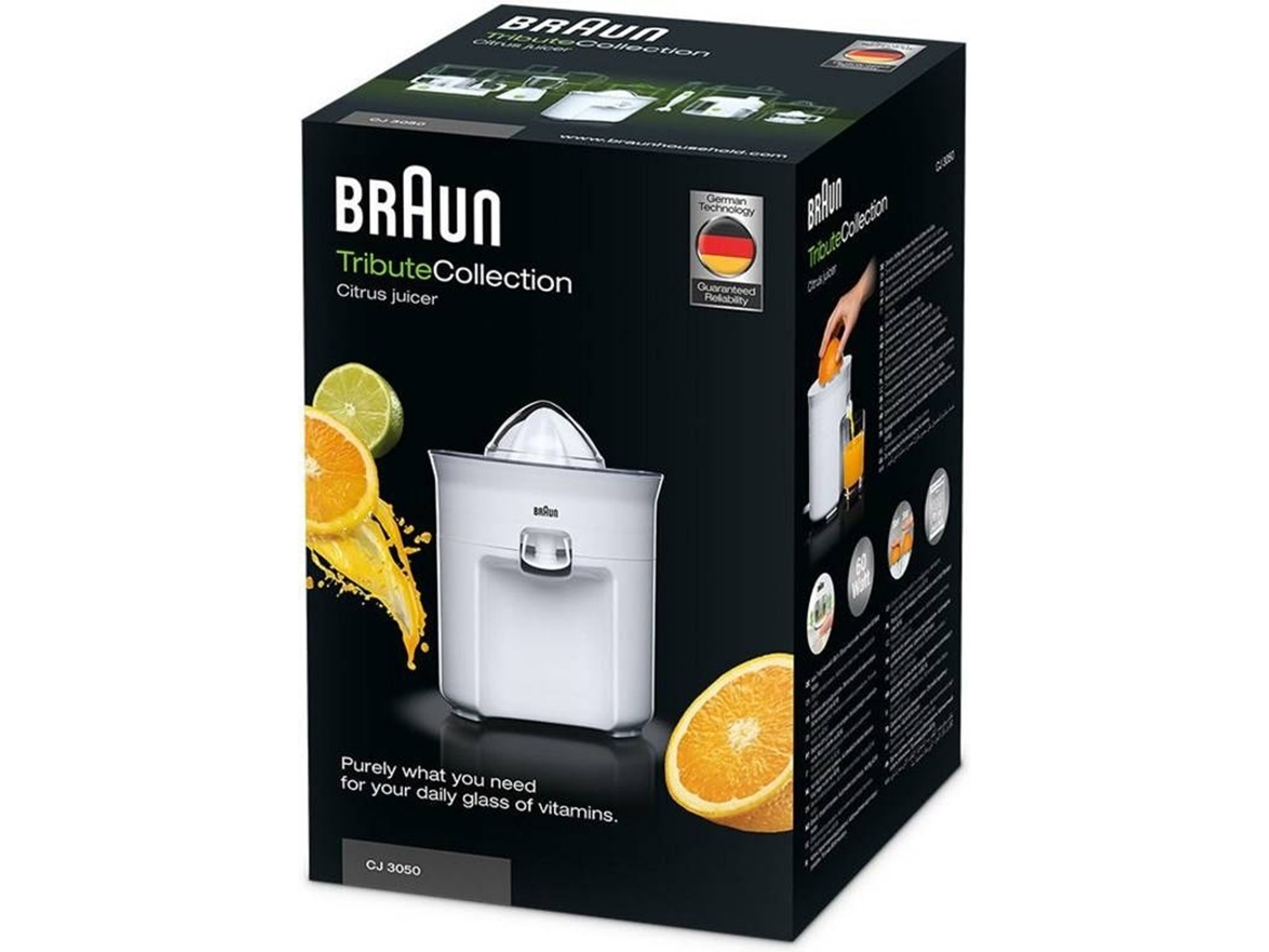 Espremedor de Citrinos Elétrico Braun CJ-3050 Tribute Collection de 60 W - Branco Branco-4
