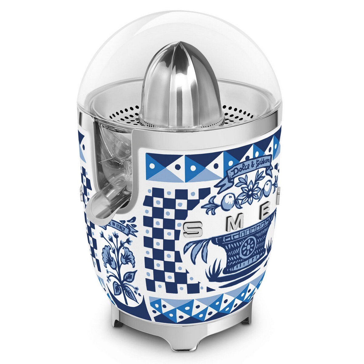 Espremedor de Citrinos Smeg Anni 50 Dolce&Gabbana CJF01DGBEU Pressão Manual e de 70 W - Blu Mediterraneo 4