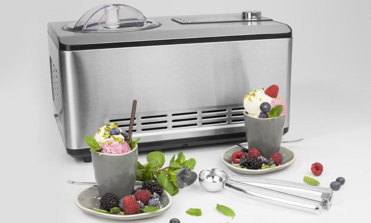 Máquina de Gelados Caso IceCreamer 5CASOD3298 de 180 W e de 2 Litros - Preto e Aço Inoxidável Preto/Aço-3