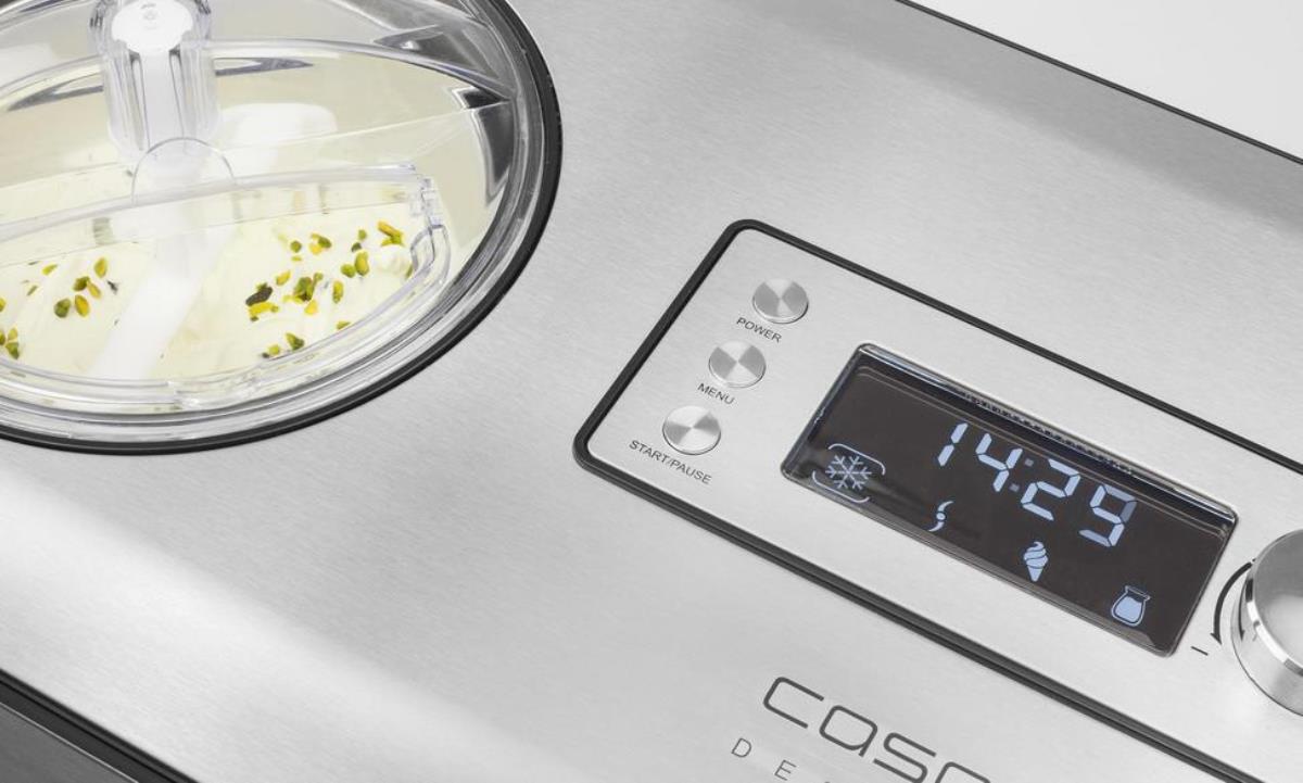 Máquina de Gelados Caso IceCreamer 5CASOD3298 de 180 W e de 2 Litros - Preto e Aço Inoxidável Preto/Aço-5