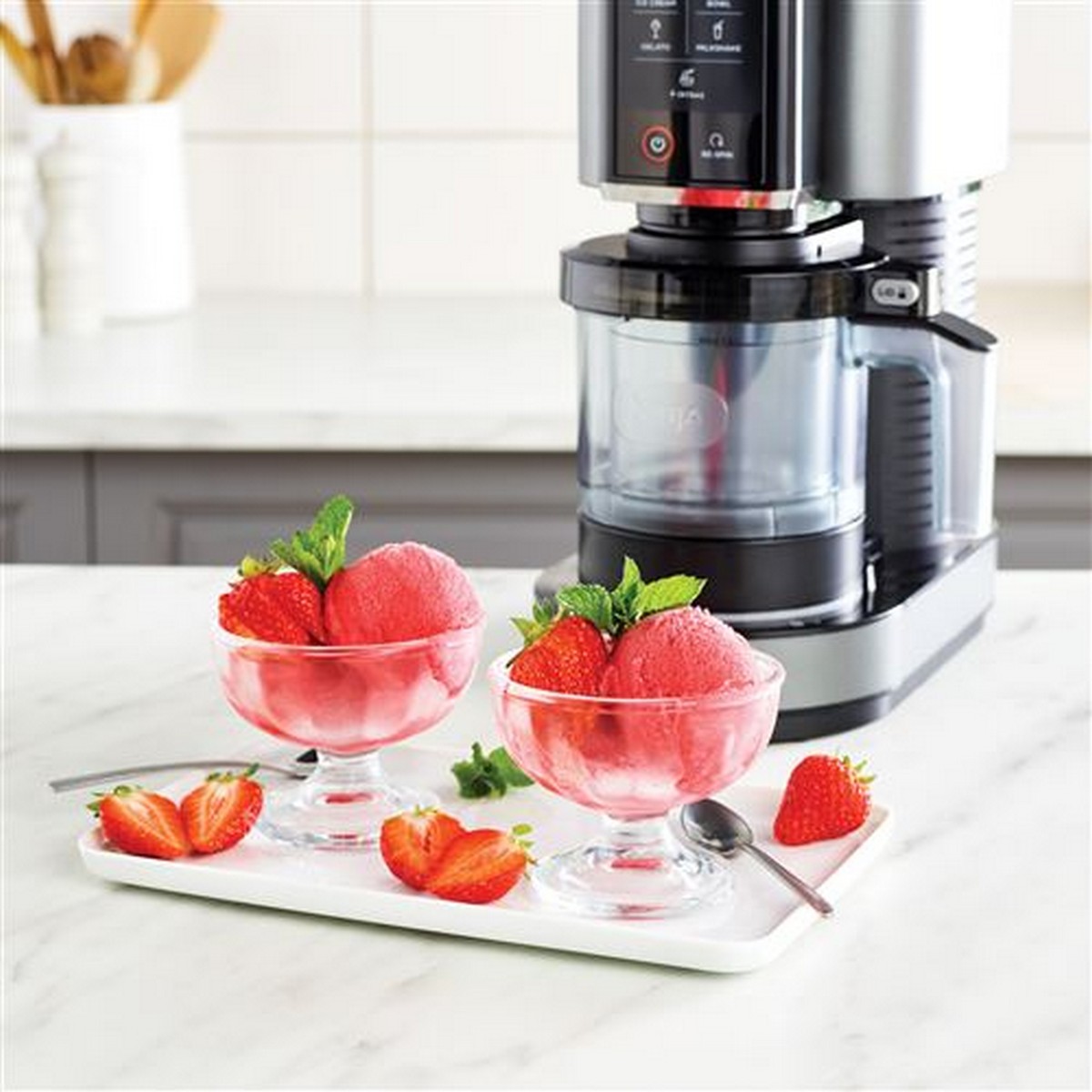 Máquina de Gelados Ninja NC300EU Creami de 800 W e de 3 x 450 ml - Preto e Prateado Preto / Prateado-5