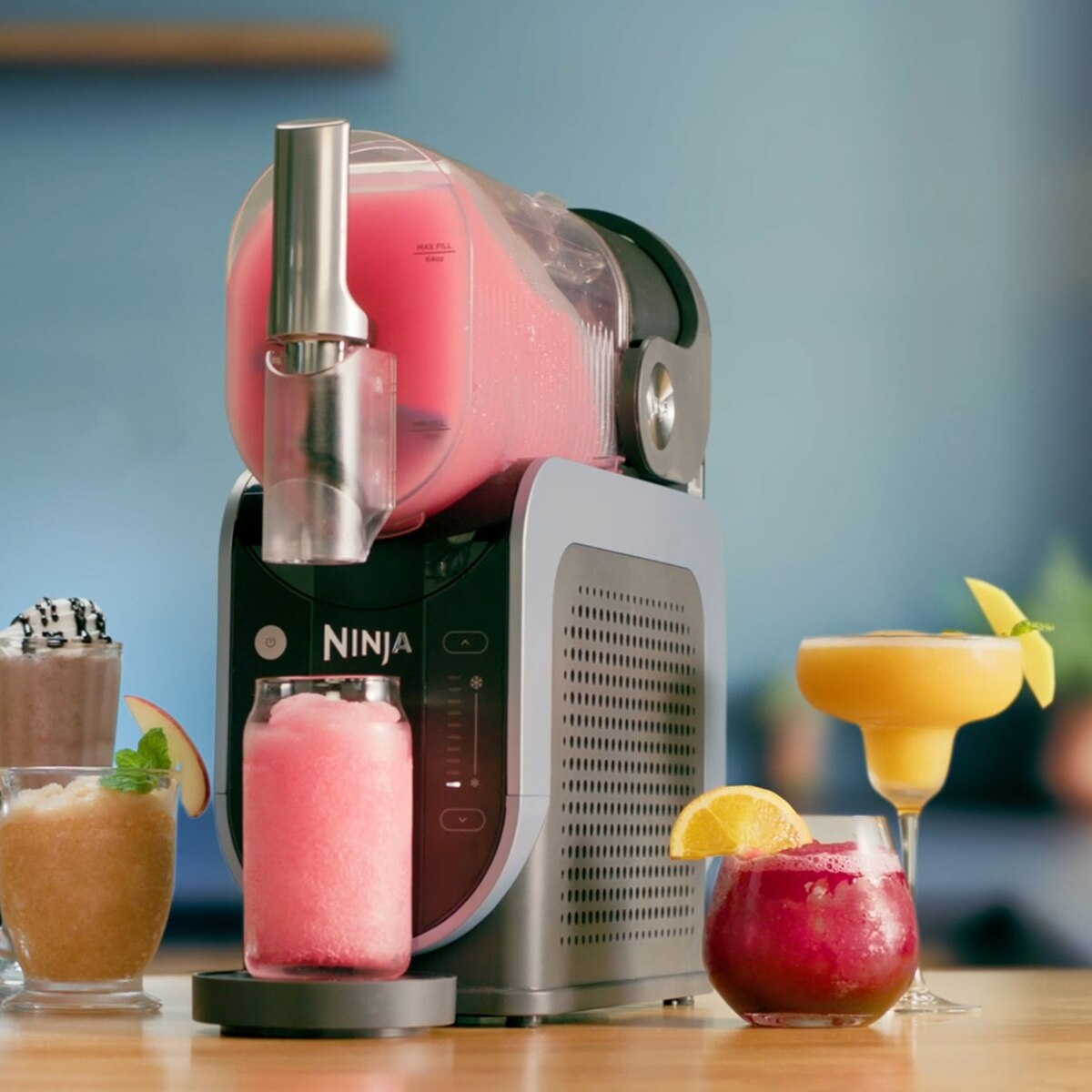 Máquina de Granizados e Bebidas Geladas Ninja Slushi FS301EU com Tecnologia RapidChill de 2,5 Litros Azul Ártico-12