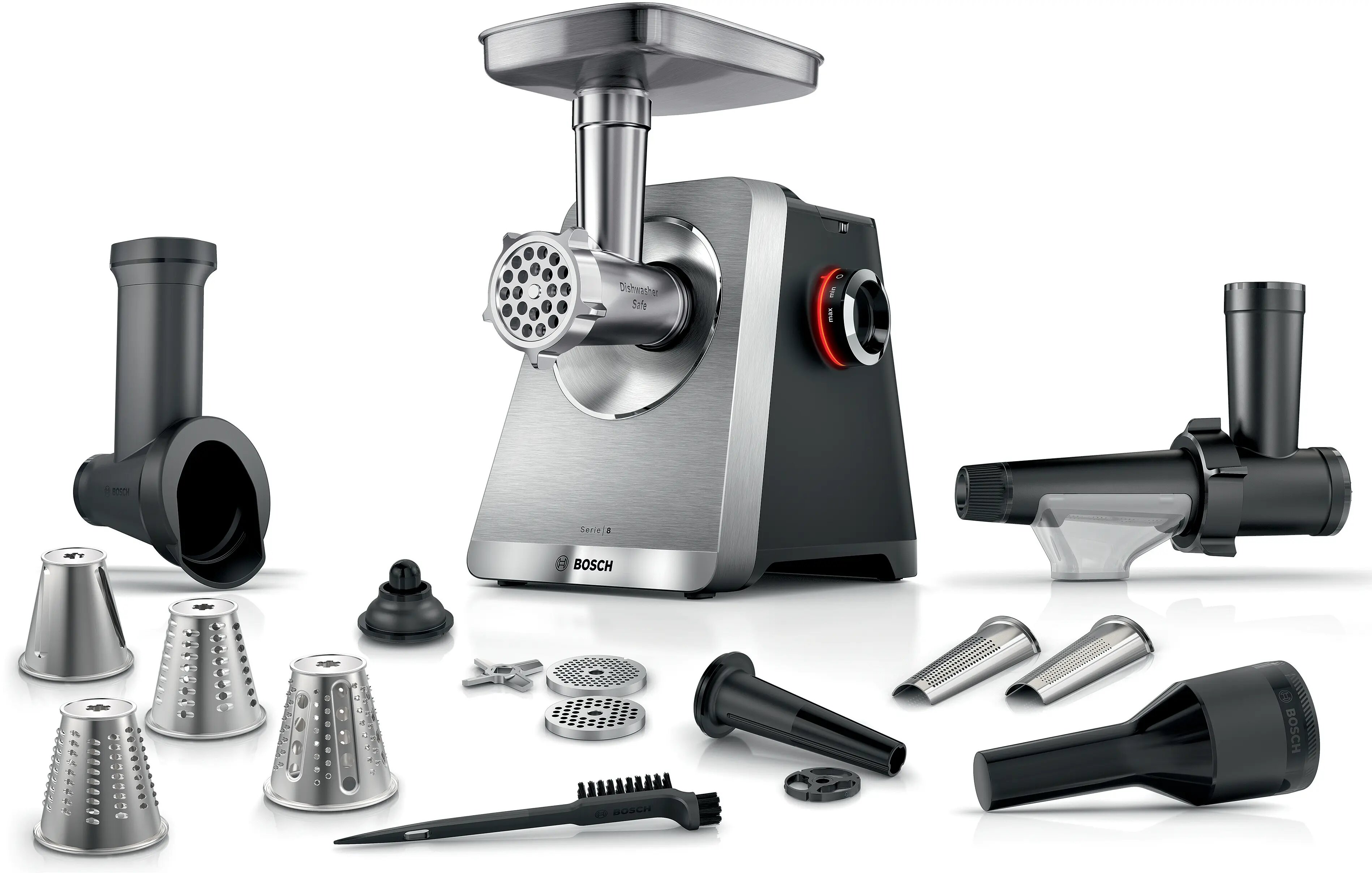 Imagem 0 de Picador de Carne Bosch Serie 8 MFWS860M MultiPower, de 2500 W - Inox