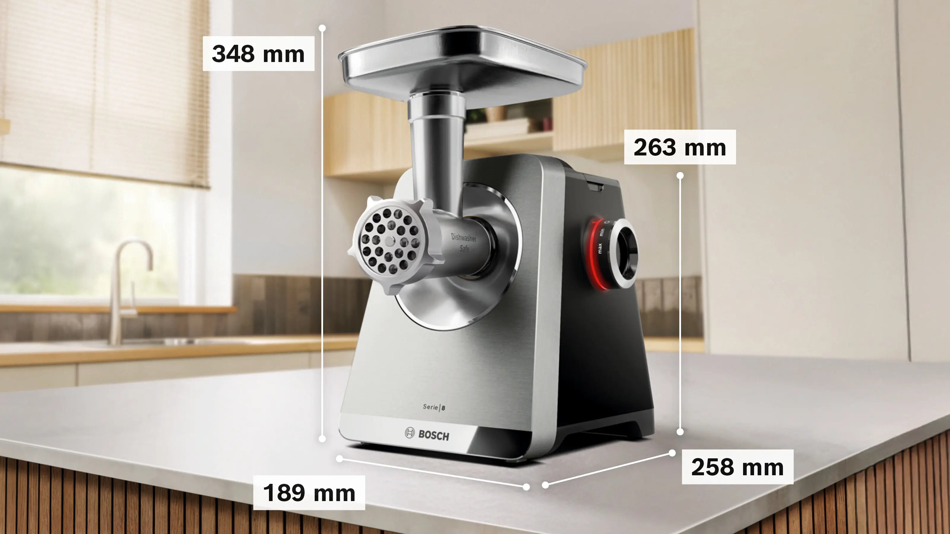 Picador de Carne Bosch Serie 8 MFWS860M MultiPower, de 2500 W - Inox Inox-2
