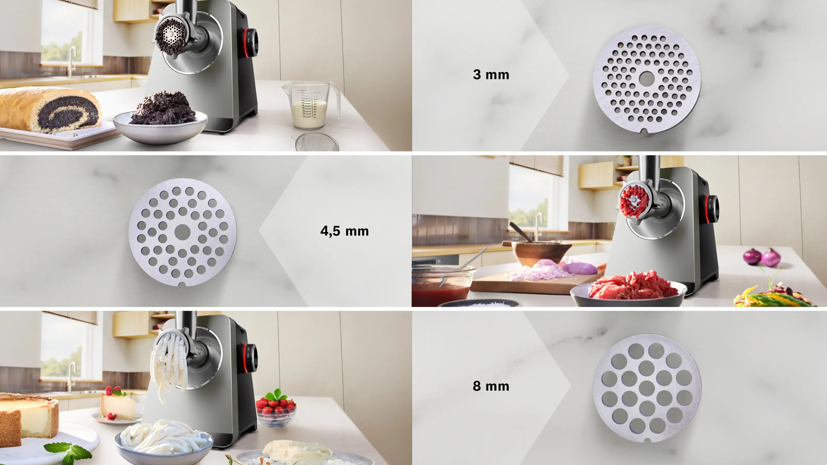 Picador de Carne Bosch Serie 8 MFWS860M MultiPower, de 2500 W - Inox Inox-6