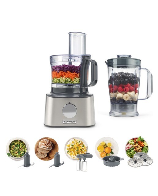 Imagem 0 de Processador de Alimentos Kenwood FDM301SS MultiPro Compact +, de 800W e Capacidade de 2,1 Litros - Aço Inox