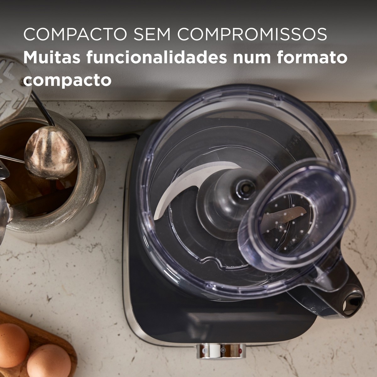Processador de Alimentos Kenwood FDM301SS MultiPro Compact +, de 800W e Capacidade de 2,1 Litros - Aço Inox Aço inoxidável-2
